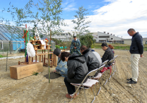 地鎮祭　地盤調査　写真