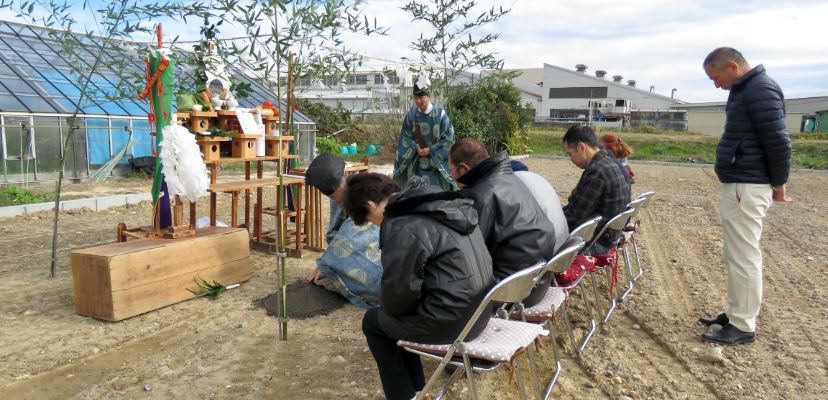 地鎮祭　地盤調査　写真